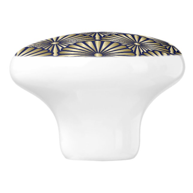 Elegant Navy and Gold Art Deco Drawer Knobs - SRF | Zazzle