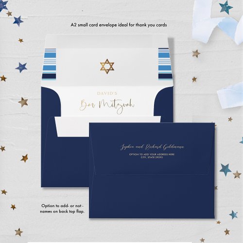 Elegant Navy and Gold Bar Mitzvah Tallit A2
