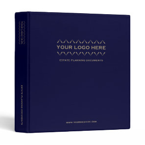 Elegant Navy and Gold Estate Planning Binder