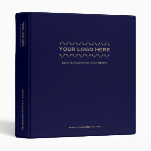 Elegant Navy and Gold Estate Planning Binder