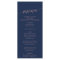 Elegant Navy and Rose Calligraphy Dinner Menu Card