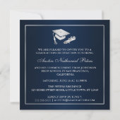 Elegant Navy and Silver Class of 2013 Invitation (Back)