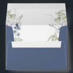 Elegant Navy and White Floral Wedding Envelope<br><div class="desc">Elegant navy wedding envelope with design coordinating our "Elegant Bliss" collection invites. Delight your guest as they open the envelope to find exquisite watercolor greenery and blue and white floral design inside. Design with option to add or erase name(s) and address on top back flap. NOTES: 1)the default size A7...</div>