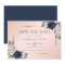 Elegant Navy Blue and Blush Wedding Save The Date