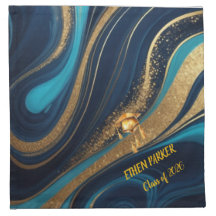 Elegant Navy Blue and Gold Graduation 2026 Party