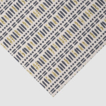 Elegant Navy  Blue and Gold Linear Pattern