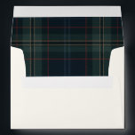 Elegant Navy Blue and Green Plaid Christmas Envelope<br><div class="desc">Modern Christmas envelopes featuring a timeless design with a muted navy blue and green plaid on the inside along with the greeting,  "Merry Christmas" and your return address on the back flap.</div>