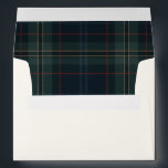 Elegant Navy Blue and Green Plaid Christmas Envelope<br><div class="desc">Modern Christmas envelopes featuring a timeless design with a muted navy blue and green plaid on the inside along with the greeting,  "Merry Christmas" and your return address on the back flap.</div>