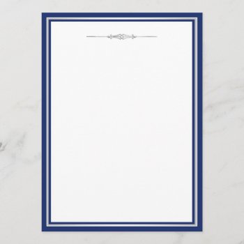 Elegant Navy Blue And Silver Invitation Template by decembermorning at Zazzle