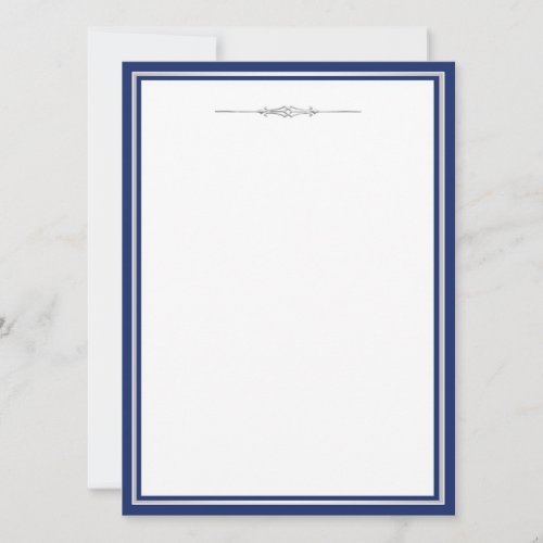 Elegant Navy Blue and Silver Invitation Template