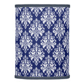 Elegant Navy Blue and White Damask Pattern Lamp Shade (Right)