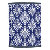 Elegant Navy Blue and White Damask Pattern Lamp Shade (Back)