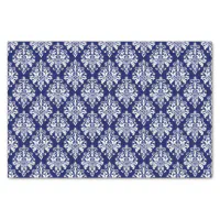 Greek Key Pattern in Navy Blue and White Tissue Paper