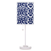 Elegant Navy Blue and White Table Lamp (Right)