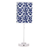 Elegant Navy Blue and White Table Lamp (Back)