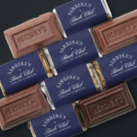 Elegant Navy Blue Bachelorette Personalized Hershey's Miniatures<br><div class="desc">Featuring timeless typography and a chic layout, these wrappers are perfect for adding a stylish, coordinated touch to your "Bach Club" weekend. Fully editable — customize the name, date, or text to match your event. Coordinates with the entire "Bach Club • Luxury Bachelorette Party" Collection. Explore the link on this...</div>