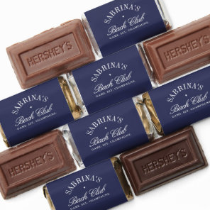 Elegant Navy Blue Bachelorette Personalized Hershey's Miniatures