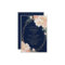 Elegant Navy Blue Blush Gold Peach Floral Wedding