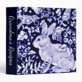 Bunny Blue Stripe Baby Boy Scrapbook Album 3 Ring Binder