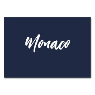 Elegant Navy Blue Custom Wedding Table Name Table Number
