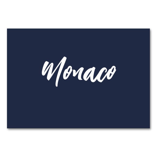 Elegant Navy Blue Custom Wedding Table Name Table Number (Front)