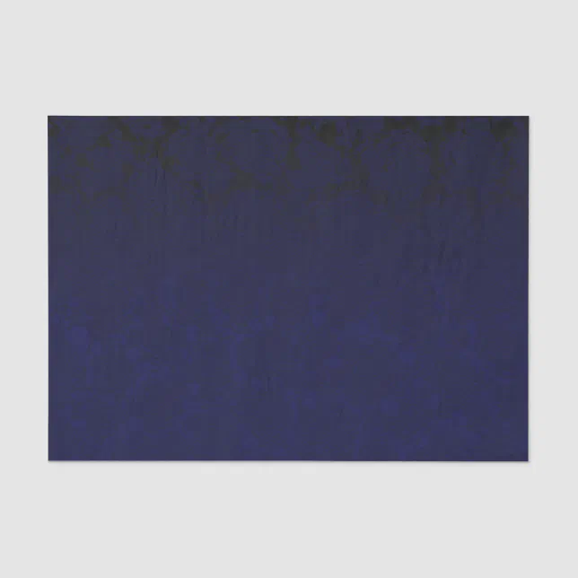 Elegant Navy Blue Dark Floral Pattern Tissue Paper | Zazzle