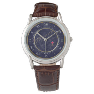 Elegant Navy Blue Dial Roman Numerals Custom Watch