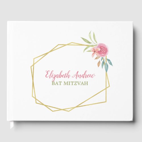 Elegant Navy Blue Floral Bat Mitzvah