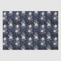 Elegant Navy Blue Floral