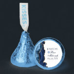 Elegant Navy Blue Gold Agate Bar Mitzvah Party Hershey®'s Kisses®<br><div class="desc">Elegant navy blue and gold agate decorates the side of these modern Bar Mitzvah party favor Hershey's Kisses. Your son's name is written in beautiful formal script under the Star of David. Perfect dessert for a chic,  stylish Jewish family celebrating their boy being called to the Torah.</div>