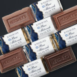 Elegant Navy Blue Gold Agate Bar Mitzvah Party Hershey's Miniatures<br><div class="desc">Elegant navy blue and gold agate decorates the side of these modern Bar Mitzvah party favor Hershey's Miniatures. Your son's name is written in beautiful formal script under the Star of David. Perfect dessert for a chic,  stylish Jewish family celebrating their boy being called to the Torah.</div>