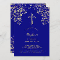 Watercolor Cross Baptism / Dedication Invite Crest 2024