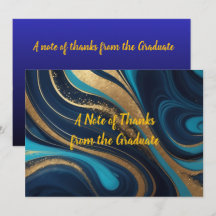 Elegant Navy Blue Gold Graduation 2026