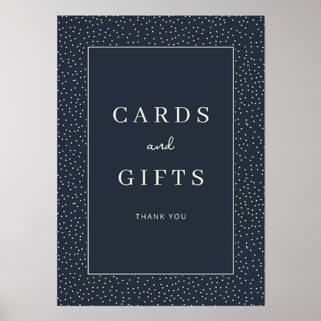 Elegant Navy Blue Gratitude Sign Holder (Front)