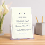 Elegant Navy Blue & Ivory Wedding Program Template Brochure<br><div class="desc">Celebrate in style with these elegant and very trendy wedding programs. The design is easy to personalize wit your own wording and your guests will be thrilled when they see these fabulous programs.</div>