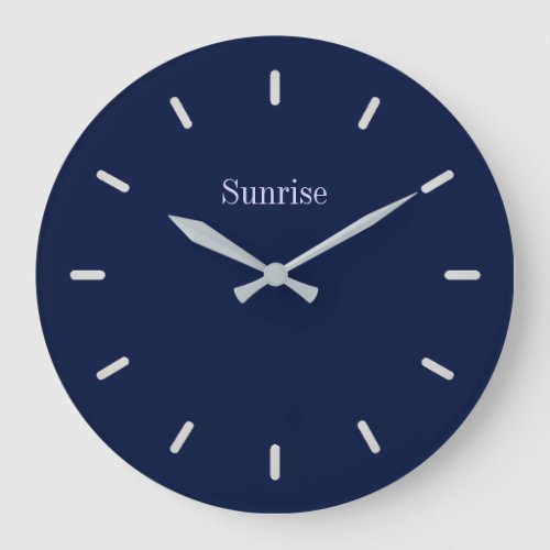 Elegant Navy Blue Large Clock