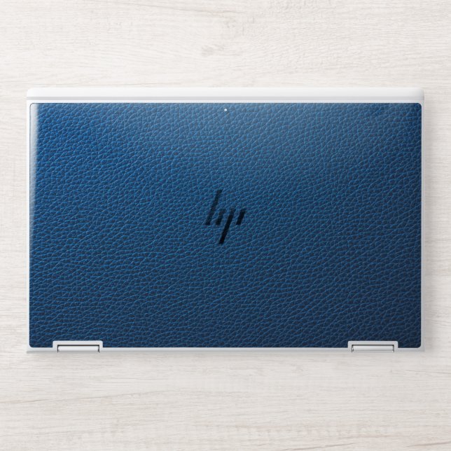 Elegant Navy blue leather  HP Laptop Skin (Front)