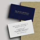 Elegant  Navy Blue Leather Look Professional