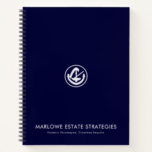 Elegant Navy Blue Legal Theme Notebook
