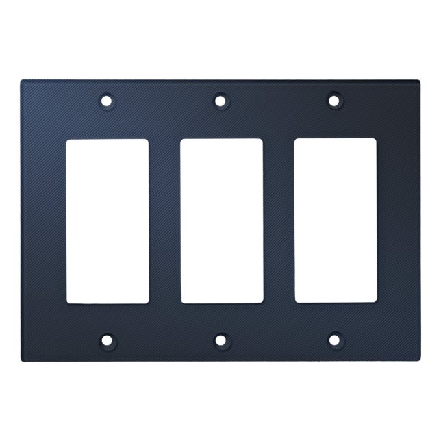 Elegant Navy Blue Light Switch Cover (Front)