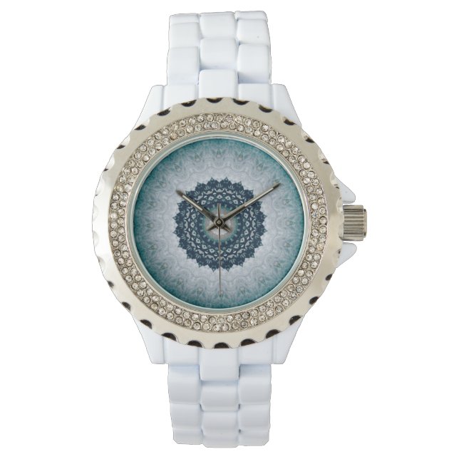 Elegant Navy Blue Mandala    Watch (Front)