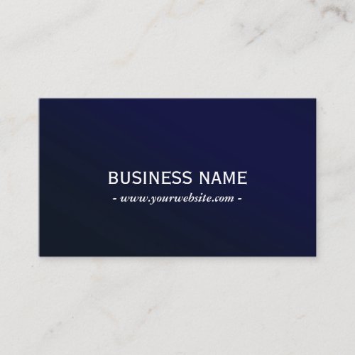 Elegant Navy Blue Metallic Professional  Business Card