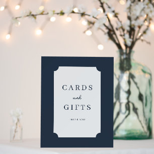 Elegant Navy Blue Minimalist Gratitude Card Foam Board