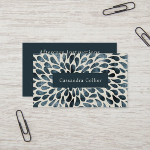 Elegant Navy Blue Modern Aftercare Business Card