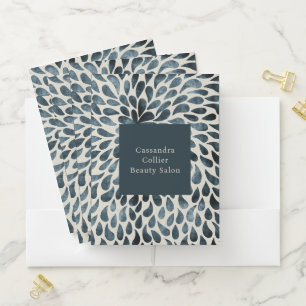 Elegant Navy Blue Modern Pocket Folder