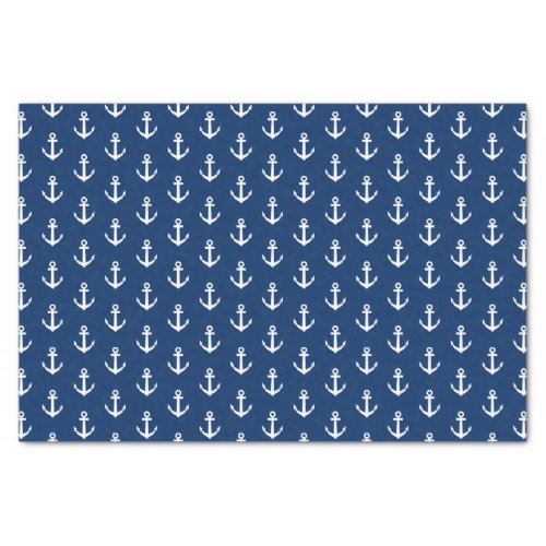 Elegant navy blue nautical anchor gift filler tissue paper