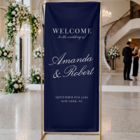 Elegant Navy Blue Old Money Wedding Welcome