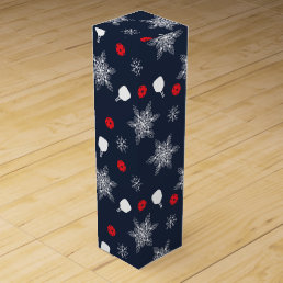 Elegant navy blue &#128153; pickleball Christmas Wine Box