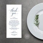 Elegant Navy Blue, Place Setting Thank You Card<br><div class="desc">This is the Modern classy Navy Blue, Dinner Place Setting Thank You Cards. Share the love and show your appreciation to your guests, when they sit down at their seat and read this personalised charming thank you place setting card. It's a wonderful way to kick off your special day celebration!...</div>