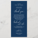 Elegant Navy Blue, Place Setting Thank You Card<br><div class="desc">This is the Modern classy Navy Blue themed, Dinner Place Setting Thank You Cards. Share the love and show your appreciation to your guests, when they sit down at their seat and read this personalised charming thank you place setting card. It's a wonderful way to kick off your special day...</div>